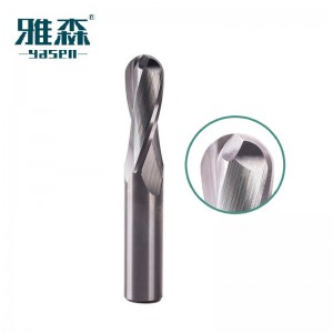 2 flutes solid Carbide ball Nose end mill for woodworking YASEN  high quality